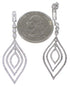 Sterling Silver Cubic Zirconia Jewelry Post Dangle Earrings DS55183